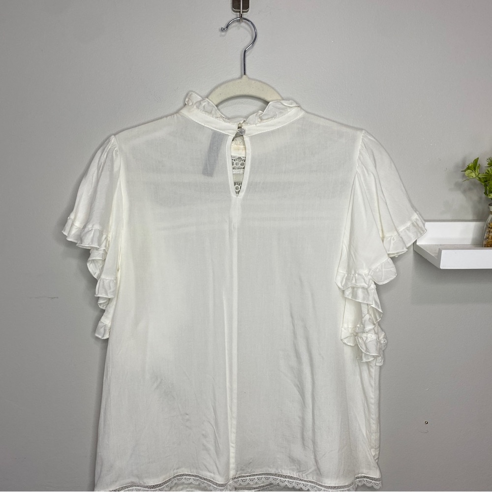 GRACE + KARMA Ruffled Blouse Small - Picture 6 of 8
